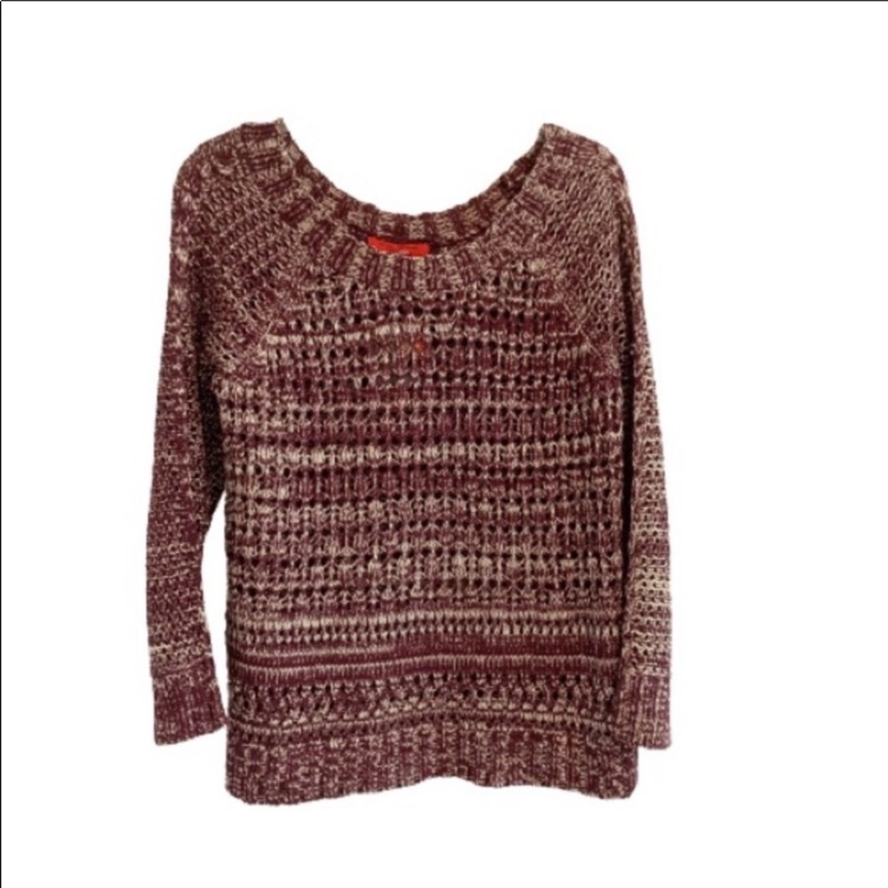 Narciso Rodriguez Sweater Open Knit Marled Pullover Knit Sweater New